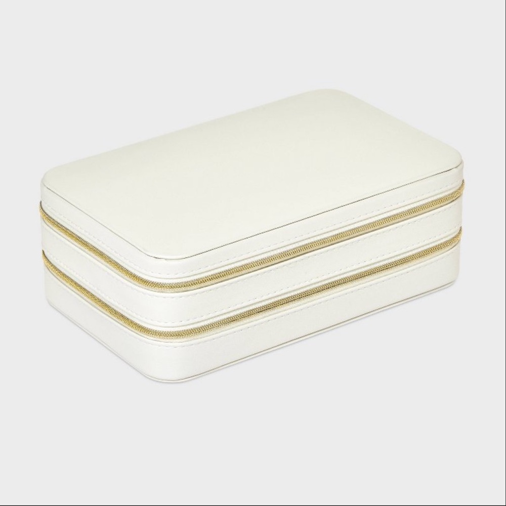 Layered Case Jewelry Organizer - A New Day™ Cream/Striped